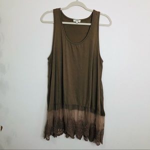umGee Brown Tank Too Style Tunic Shirt Woman’s Size Large